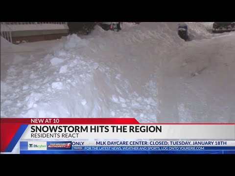 Erie residents deal with the aftermath of the Sunday night snow storm
