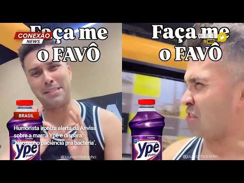 Vídeo: Humorista ironiza alerta da Anvisa sobre a marca Ypê e dispara: ‘Não tenho paciência pra bactéria’.