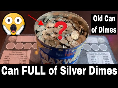 I Bought an Old Coffee Can FULL of Silver Dimes - Coin Collection