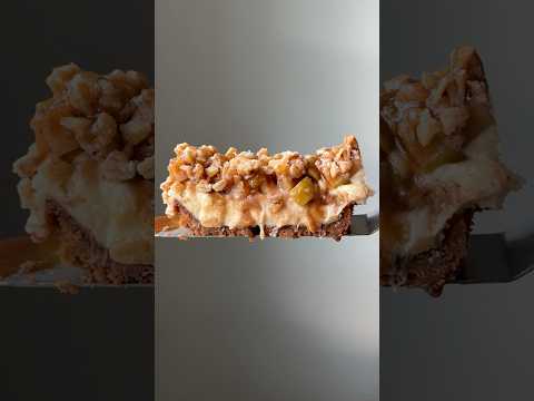 Watch Video: salted caramel apple crumble cheesecake bars 🍎🍂✨ #fallrecipes #baking #dessert