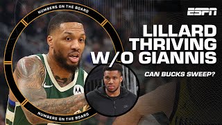 Dame was THRIVING without Giannis for the Bucks in Game 1 👀 | Numbers on the Board