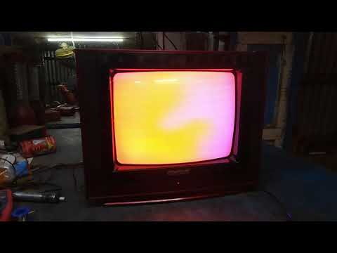 Clarion 14 inch CRT TV. Red colour hi screen problem,