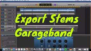 How to export audio stems from garage band