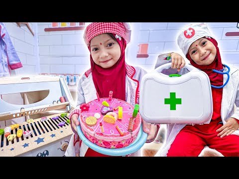 AQILA MAIN DOKTER DOKTERAN DAN MASAK MASAKAN DI PLAYGROUND HOORAY