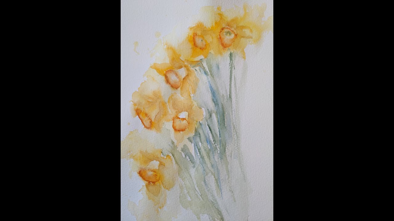 Watercolour Daffodils tutorial