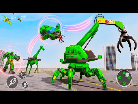 Crane Spider and Car Robot Transformers - Robot Games - Android IOS Gameplay.