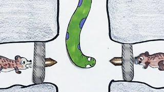 mouse and snake #shorts#drawing#cartoon#story#xiaolindrawing#animation#art#short#top#funny#artist