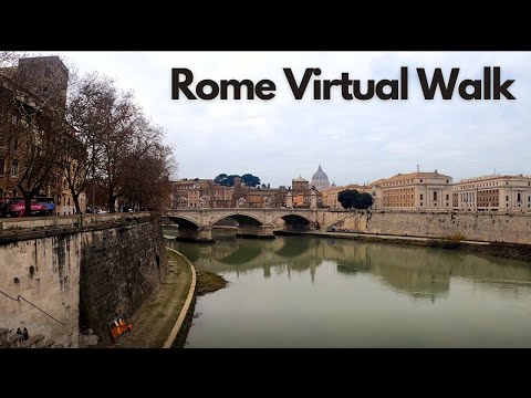 [4K] A Virtual Walk through Rome’s Historic Streets| Italy Walks