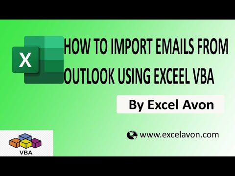 How to Import emails from outlook using Excel VBA