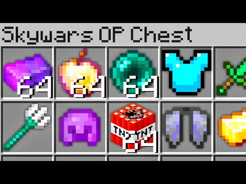 Powerful chest loot in Minecraft Skywars?!