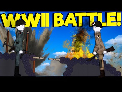 MASSIVE RAGDOLL WWII BATTLE! - People Playground Gameplay