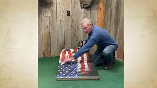 Cornhole Board Vinyl Wrap Kit (Texas State Flag)