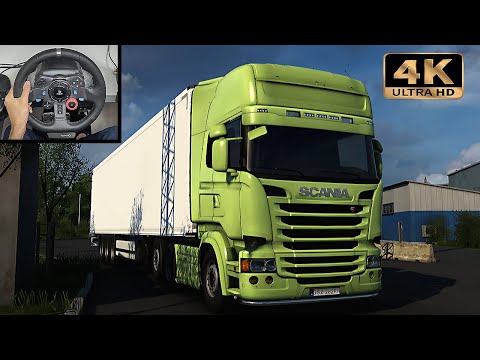 Scania R500 V8 Off-Road - Pomezania Map | Logitech G29 Gameplay | ETS2 | 4K