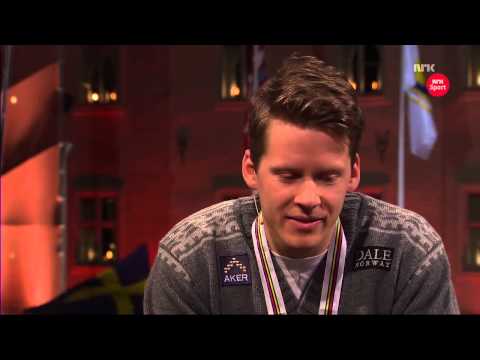 Anders Gløersen 15km F BRONZE in NRK VM studio   VM Falun 2015