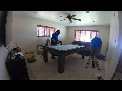 Atomic 7' Hampton 3-in-1 Combination Table Includes Billiards, Table Tennis, and Dining Table.