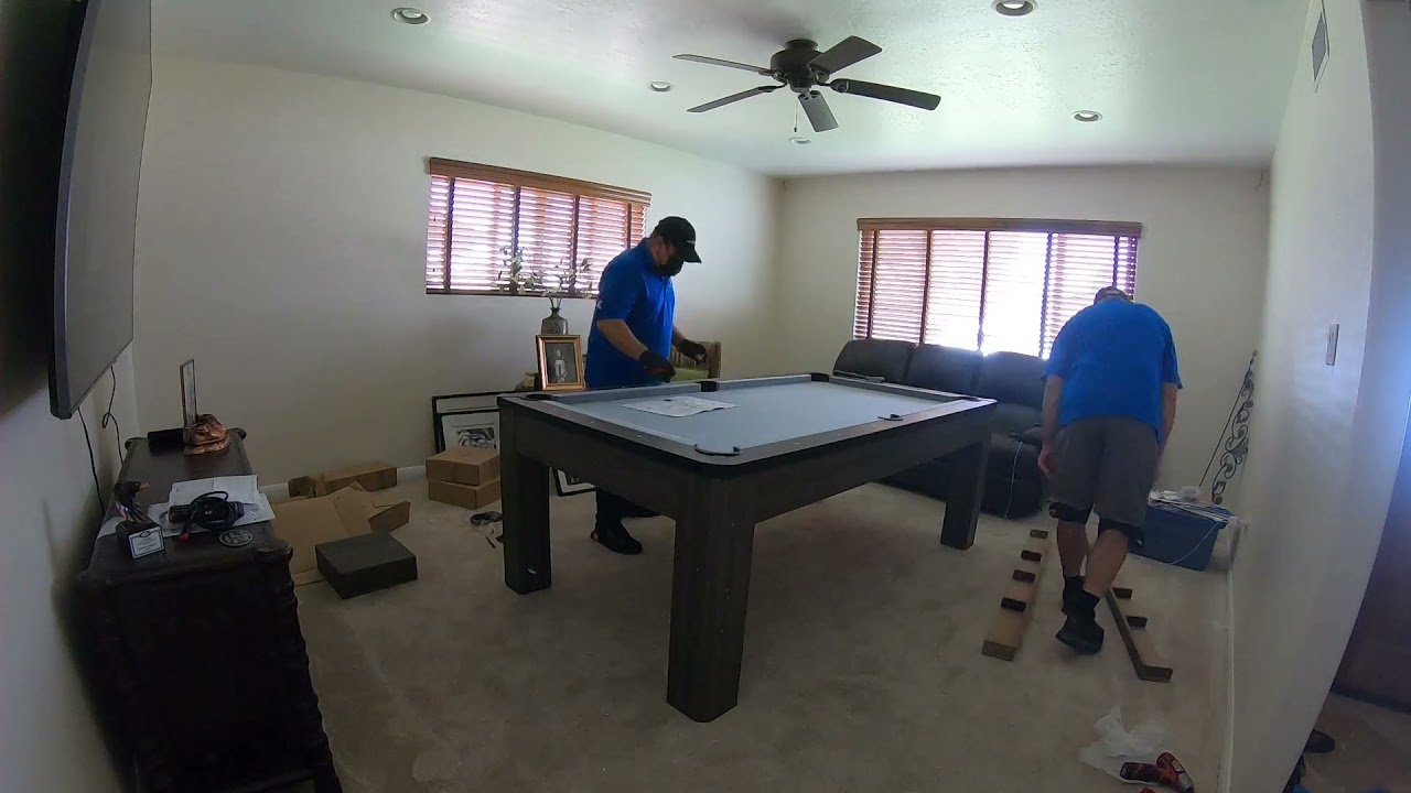 Atomic 7' Hampton 3-in-1 Combination Table Includes Billiards, Table Tennis, and Dining Table.