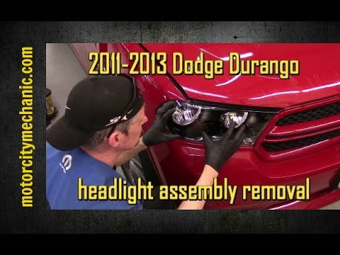 2011-2013 Dodge Durango headlight assembly removal