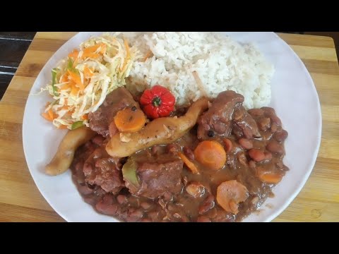 HOW TO MAKE THE BEST JAMAICAN STEW PEAS USING SALTED BEEF #JAMAICANFOOD