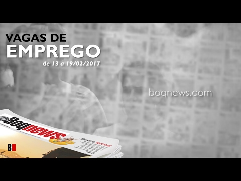 Vagas de Emprego de 13 a 19/02/2017