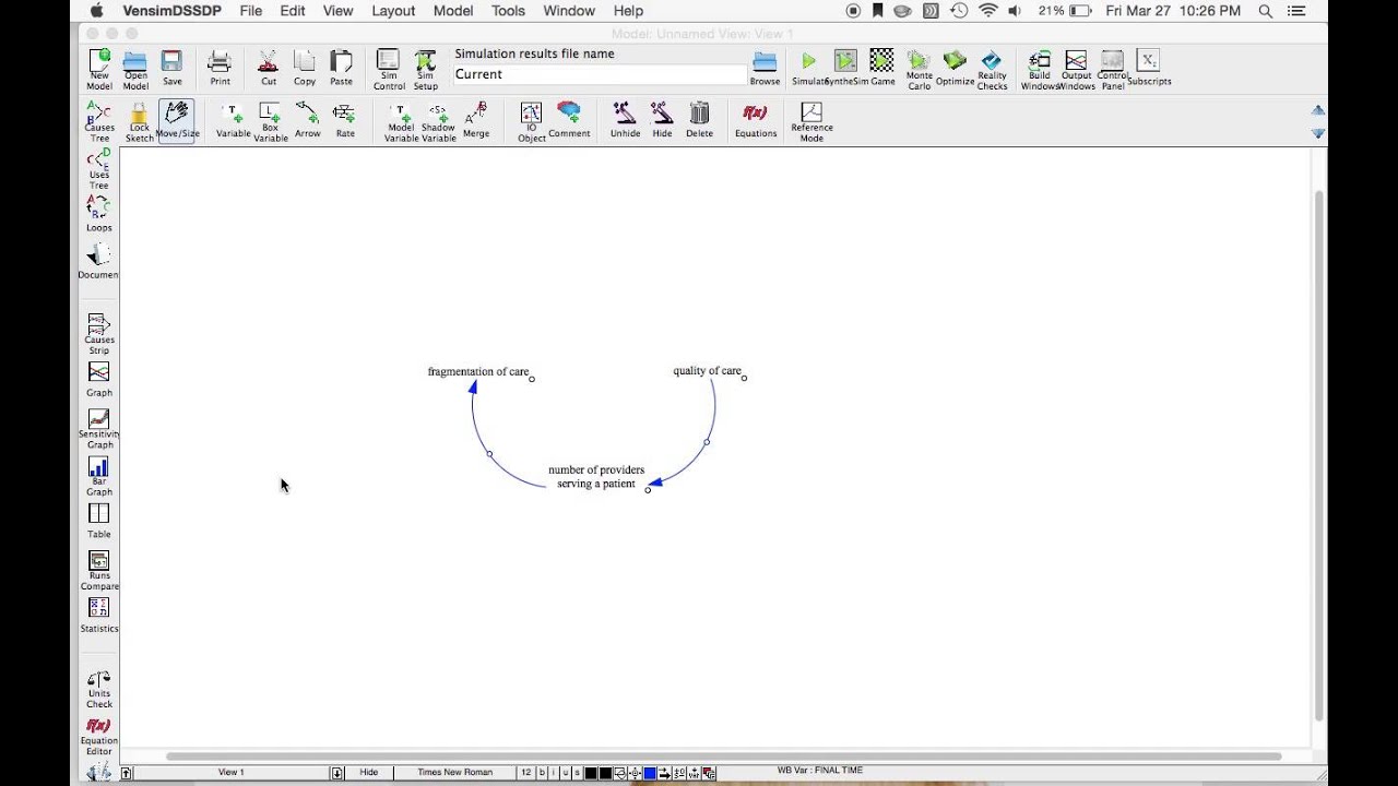Vensim Tutorial for Causal Loop Diagramming