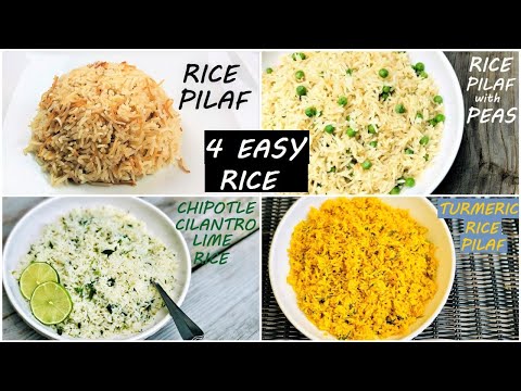 4 AMAZING EASY RICE PILAF RECIPE | STEP BY STEP HOW TO COOK RICE