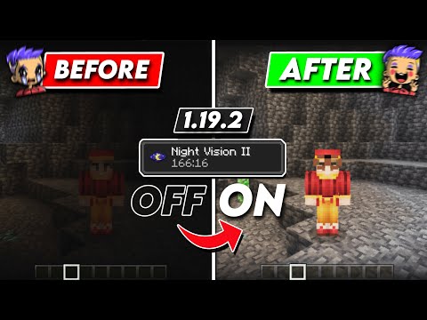 Night Vision Pack For Minecraft Pe || Night Vision Texture For MCPE 1.19