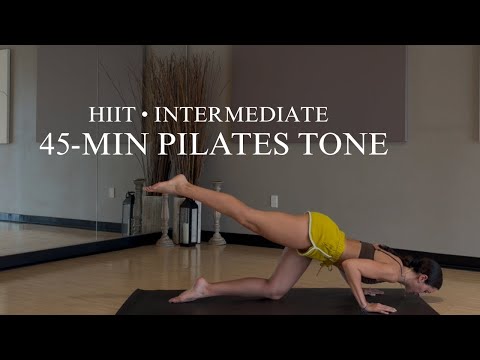 Day 5 | 45-Min Full Body HIIT (Intermediate) No Equipment | 10 Day Pilates Tone Challenge