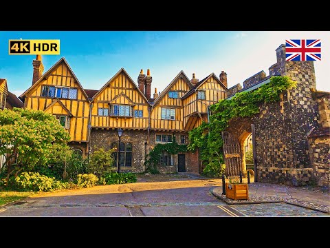 WINCHESTER Golden Hour Walk | A Relaxing 4K HDR Walking Tour in England