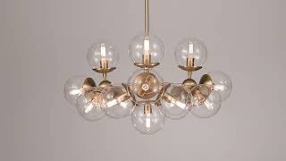 1_Watch A Video About the Possini Euro Cosas Warm Brass 13 Light Pendant