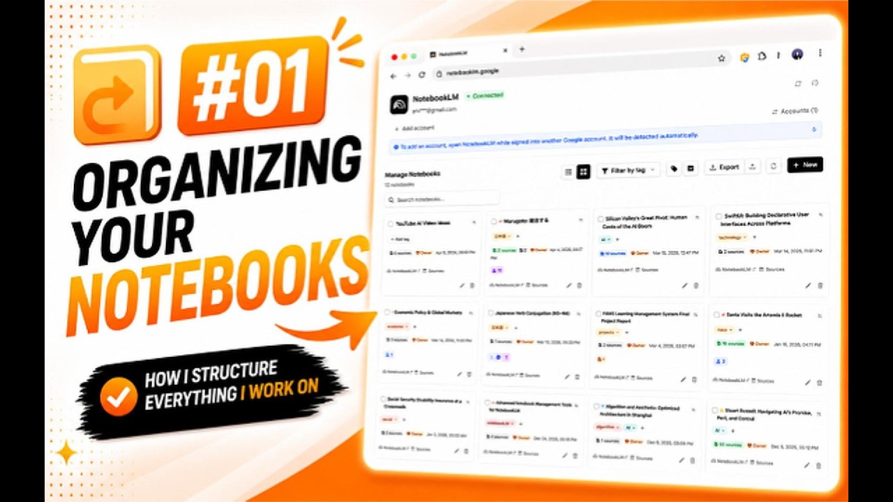 How to Organize NotebookLM Notebooks: Tags, Search & Bulk Management