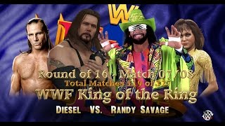 WWF KING OF THE RING: Round of 16 | Match 119 | Diesel VS Randy Savage [WWE 2K16 Gameplay]