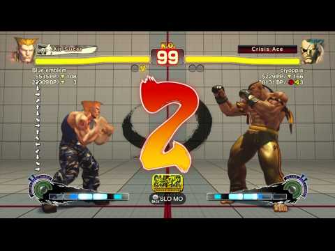 SSFIVAE~ Guile (Blue Emblem) vs.  Sagat (piyoppia) HD