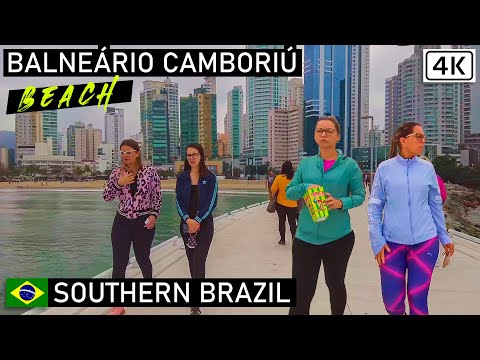 🇧🇷 Walking in Balneário Camboriú Beach, Brazil 【 4K 】