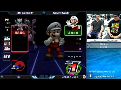 CMU Weekly 14 Losers Finals - Rex (Mewtwo/Diddy) vs. Chosen Juan (Mario/Ivysaur)