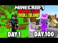 I Survived 100 Days on Skull Island in Minecraft.. Here's What Happened..