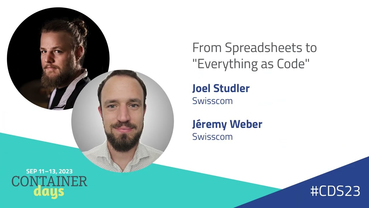From Spreadsheets to "Everything as Code" — Joel Studler and Jéremy Weber