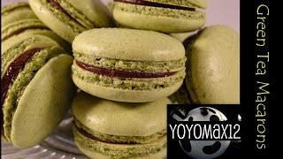 Green Tea Macarons and Champagne Buttercream Macarons- with CookingAndCrafting and yoyomax12