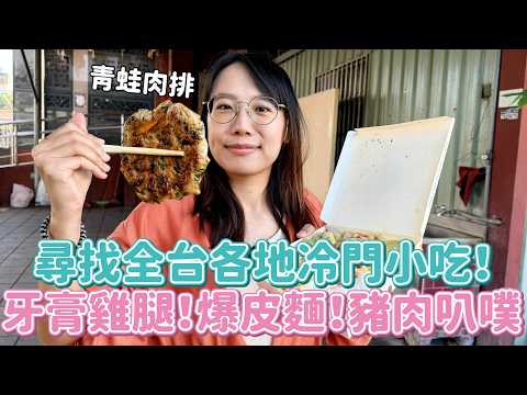 全台冷門小吃大挑戰！豬肉叭噗有合法嗎？祖傳牙膏味雞腿？屏東青蛙肉客家漢堡排便當？？北部人味蕾大地震...