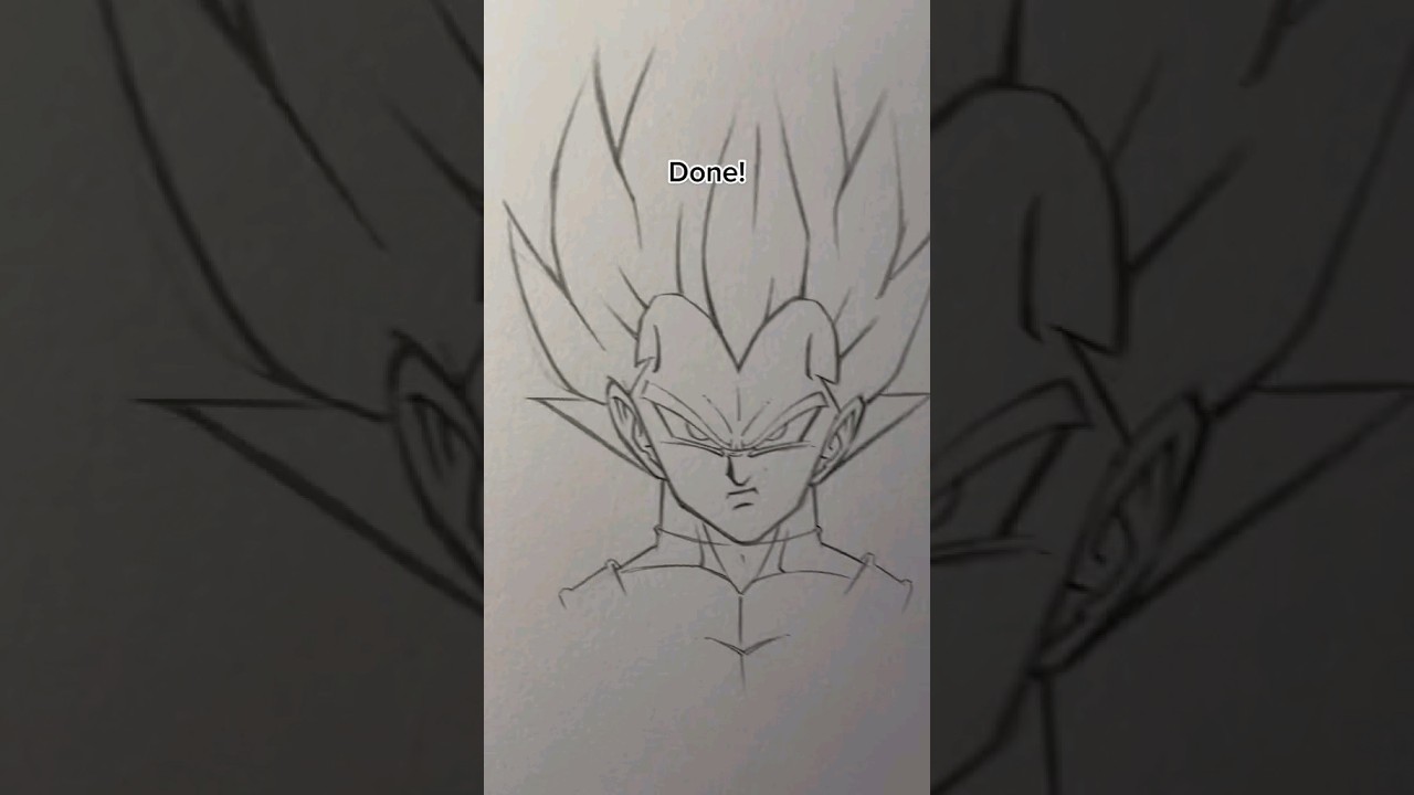 How to doodle Vegeta in class || Jmarron