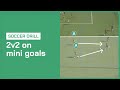 Soccer Coaching Drill: 2v2 with quick transitions