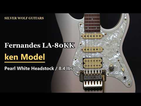 Fernandes LA-80KK ken Signature (L'Arc-en-Ciel) - Pearl White Headstock - Gold Hardware - Lizard Inlay(26A016) image 11