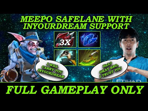 Meepo Safelane With INYOURDREAM Support | 3 Dragon Lance to Aghanim Shard - Full Gameplay Meepo #45