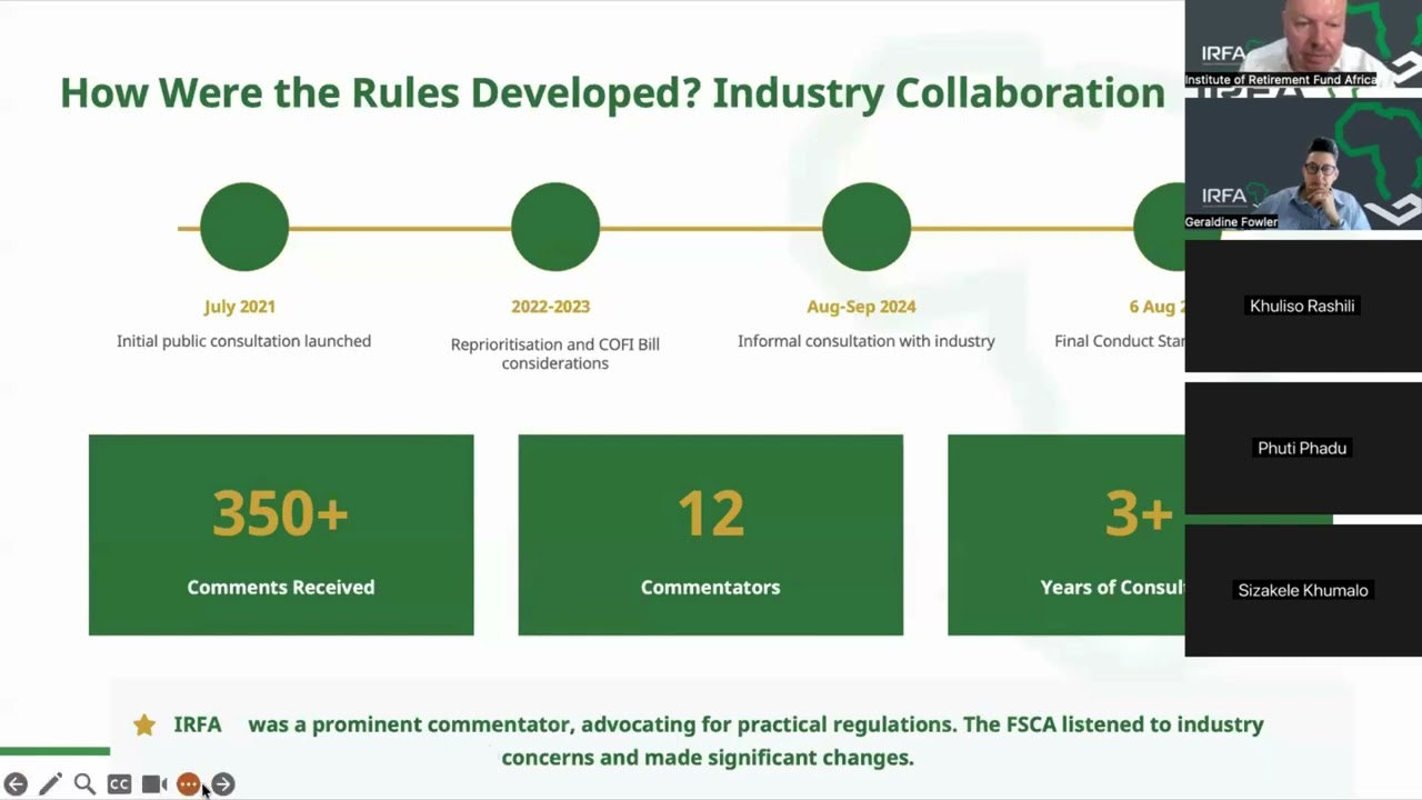 IRFA Webinar Recording - Understanding the New Rules for Pension Fund Administrators
