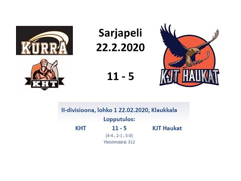 II-divari: KHT - KJT-Haukat, maalit ym 11-5