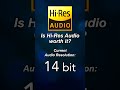 Is Hi Res Audio 24 Bit Worth It Music 8bit 24bit Shorts