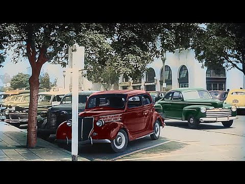 1940s - Views of California in color [60fps, Remastered] w/sound design added