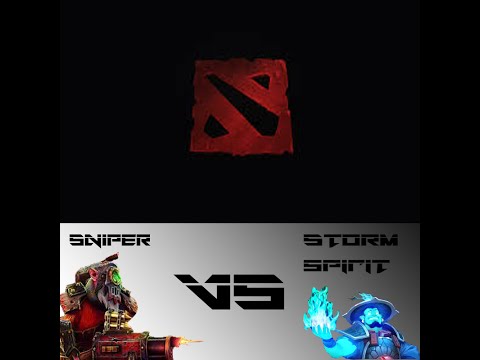 Sniper vs Storm Spirit 1 vs 1 dota 2