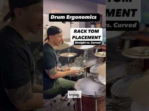 Rack Tom Ergonomics - Straight vs. Curved? #drumlesson #ergonomics #drummer #drummechanics