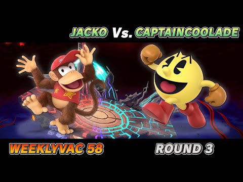 WeeklyVac 58 - SSBU - Jacko (Diddy Kong) vs CaptainCoolade (Pac-Man)