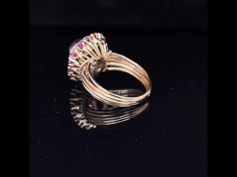 runby and diamond retro cluster ring